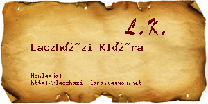 Laczházi Klára névjegykártya